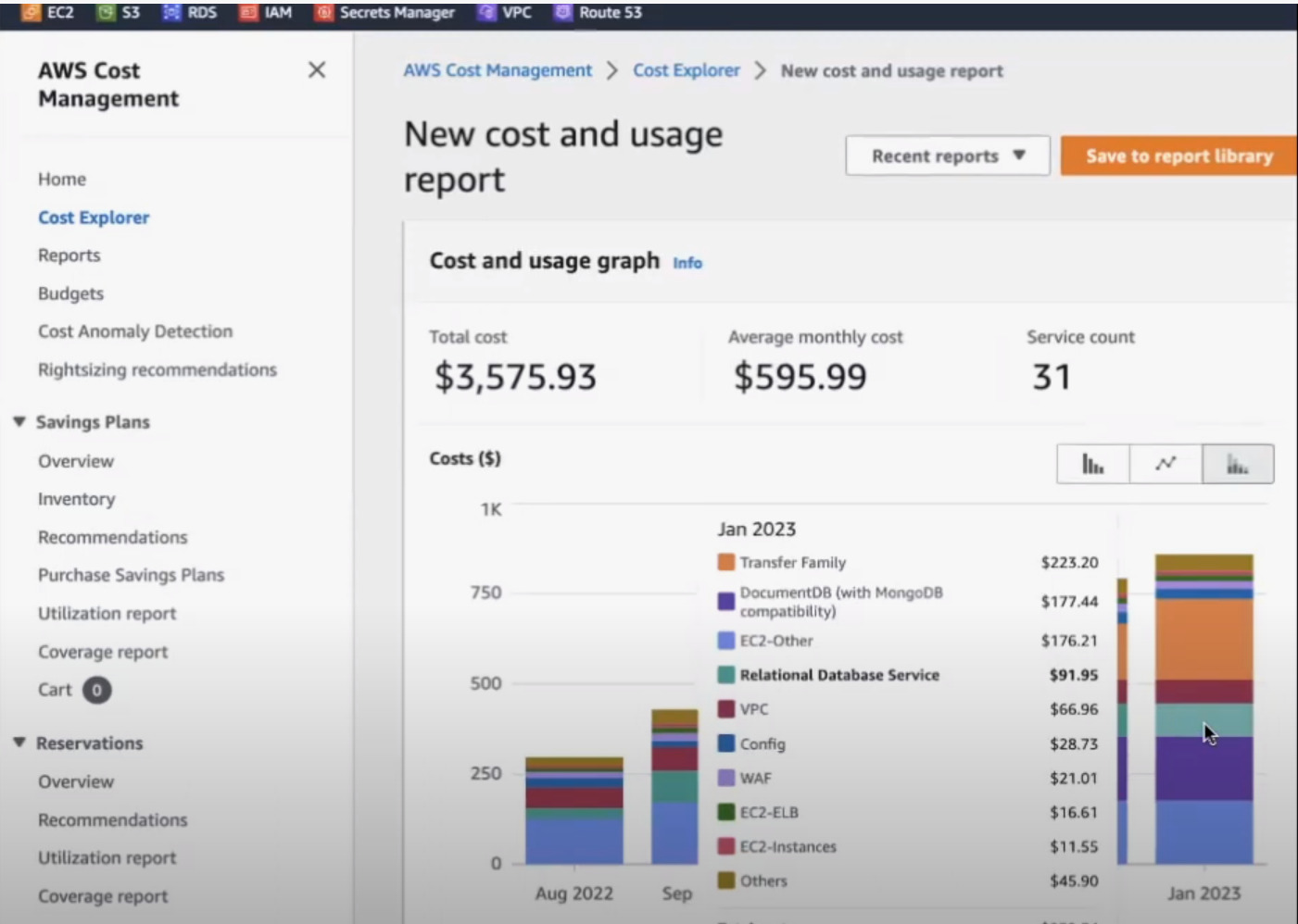 The AWS Cost Explorer 